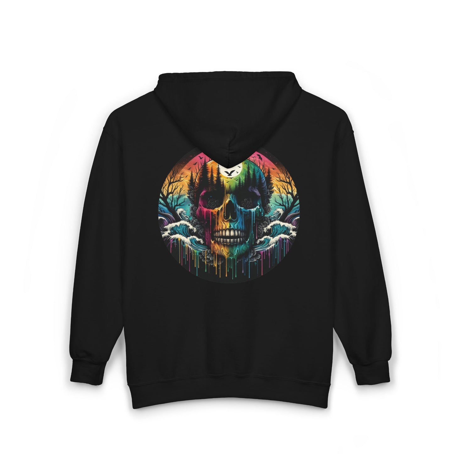 Rainbow Skull Unisex Zip-Up Hoodie