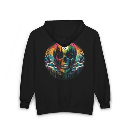 Rainbow Skull Unisex Zip-Up Hoodie