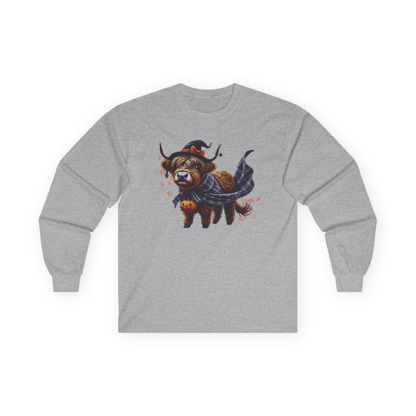 Highland Cow-oween Unisex Long Sleeve Shirt