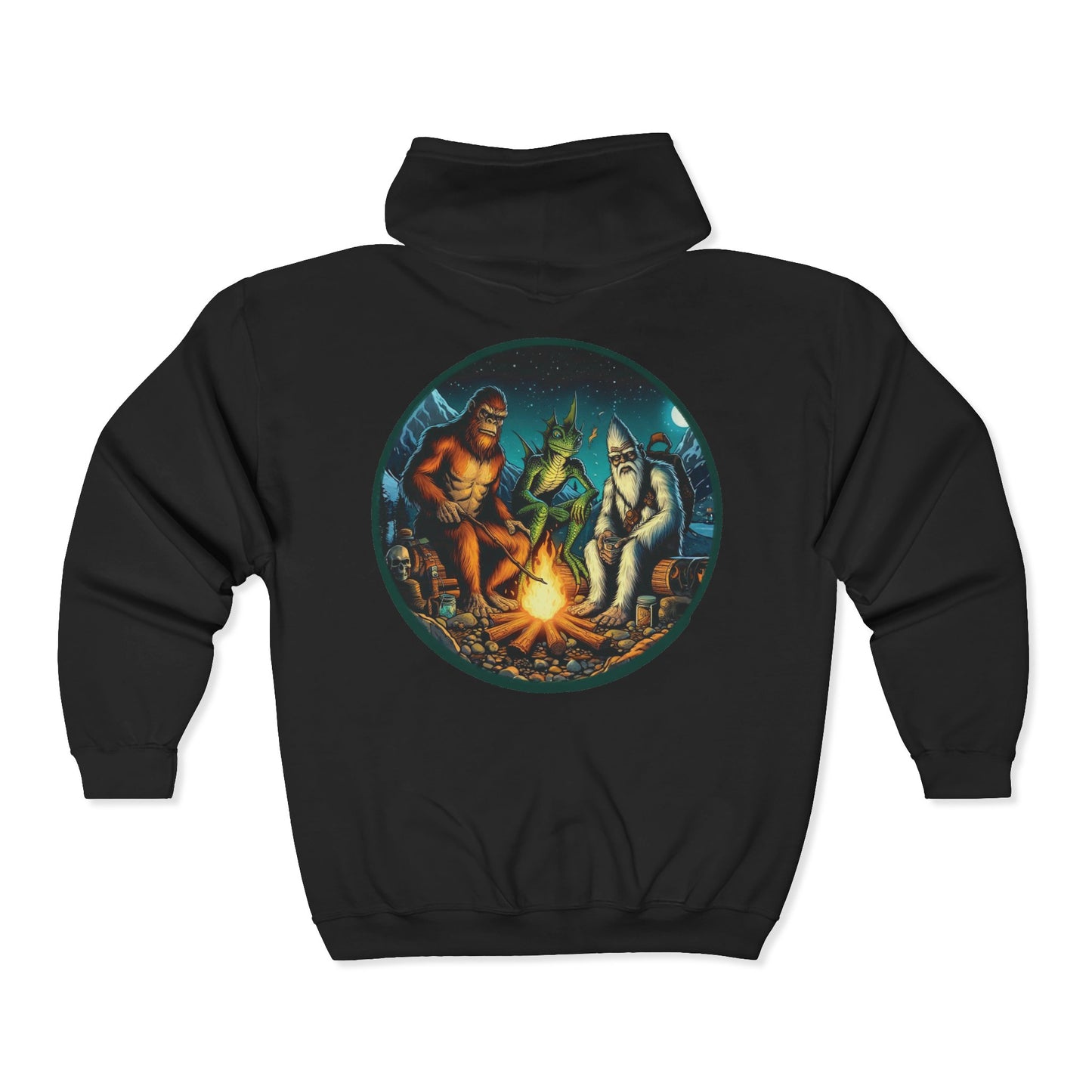 Cryptid Camping Trip Unisex Zip-Up Hoodie
