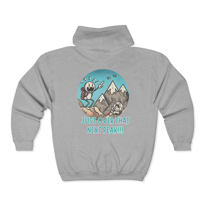Just Over That Next Peak Unisex Zip-Up Hoodie