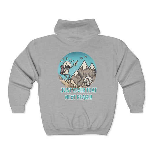 Just Over That Next Peak Unisex Zip-Up Hoodie
