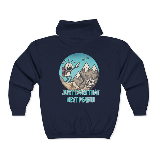 Just Over That Next Peak Unisex Zip-Up Hoodie
