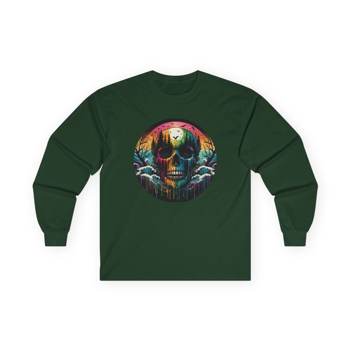 Rainbow Skull Softstyle Unisex Long Sleeve Shirt