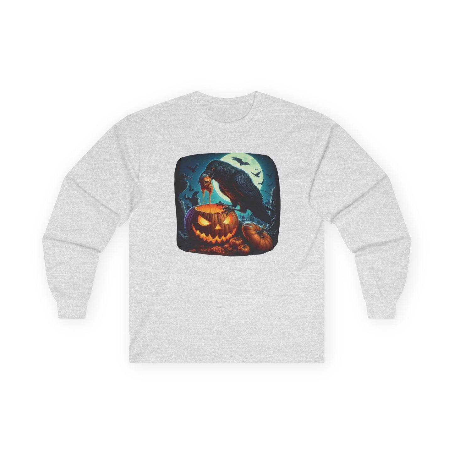 Raven Skull Unisex Long Sleeve Shirt