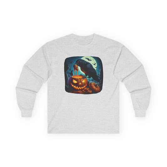 Raven Skull Unisex Long Sleeve Shirt
