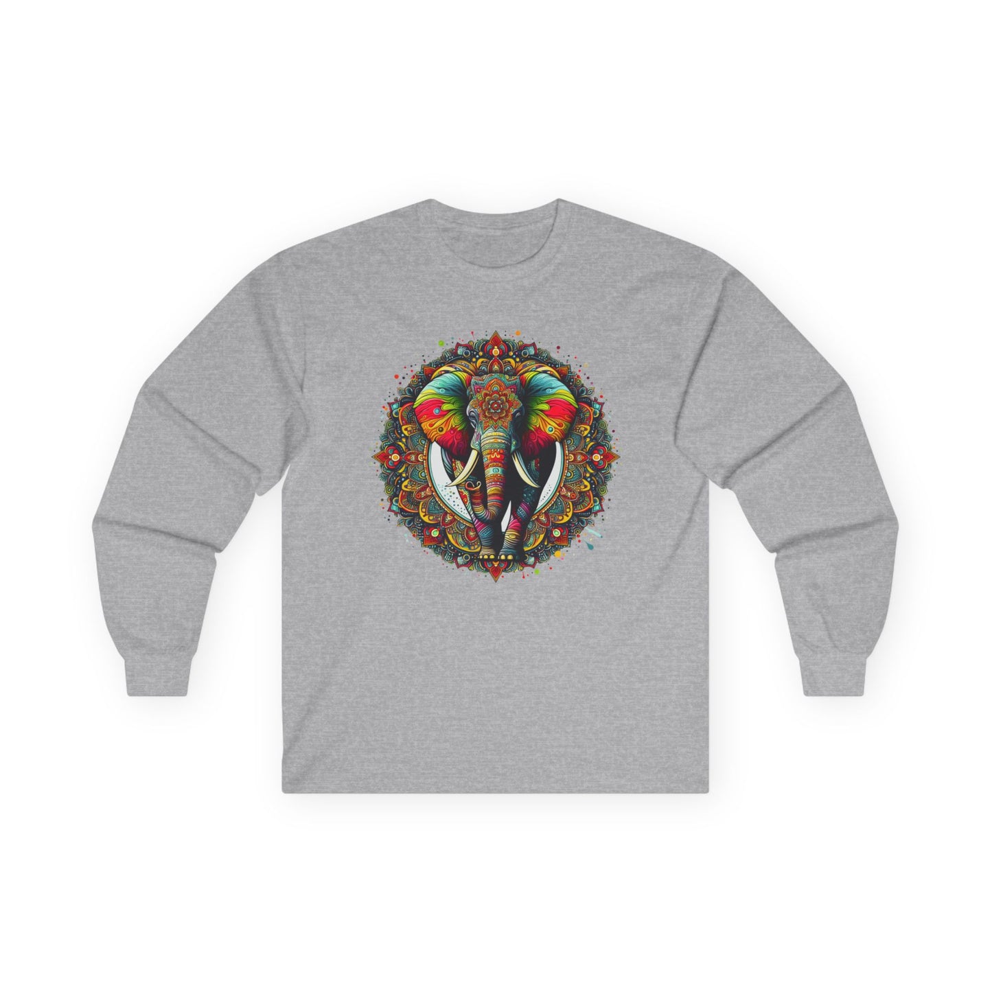 Elephant Mandala Unisex Long Sleeve Shirt