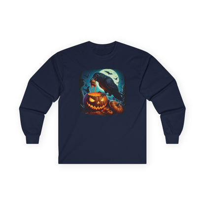 Raven Skull Unisex Long Sleeve Shirt