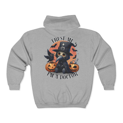 Plague Doctor Unisex Zip-Up Hoodie