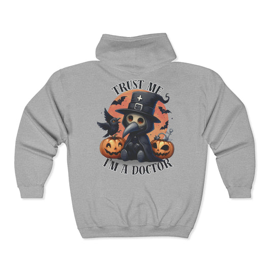 Plague Doctor Unisex Zip-Up Hoodie