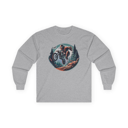 Sasquatch Dirt Bikin' Unisex Long Sleeve Shirt