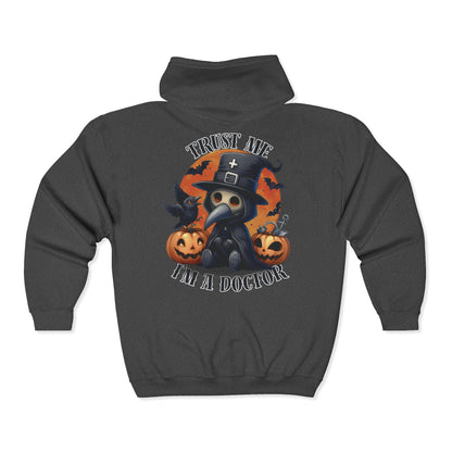 Plague Doctor Unisex Zip-Up Hoodie