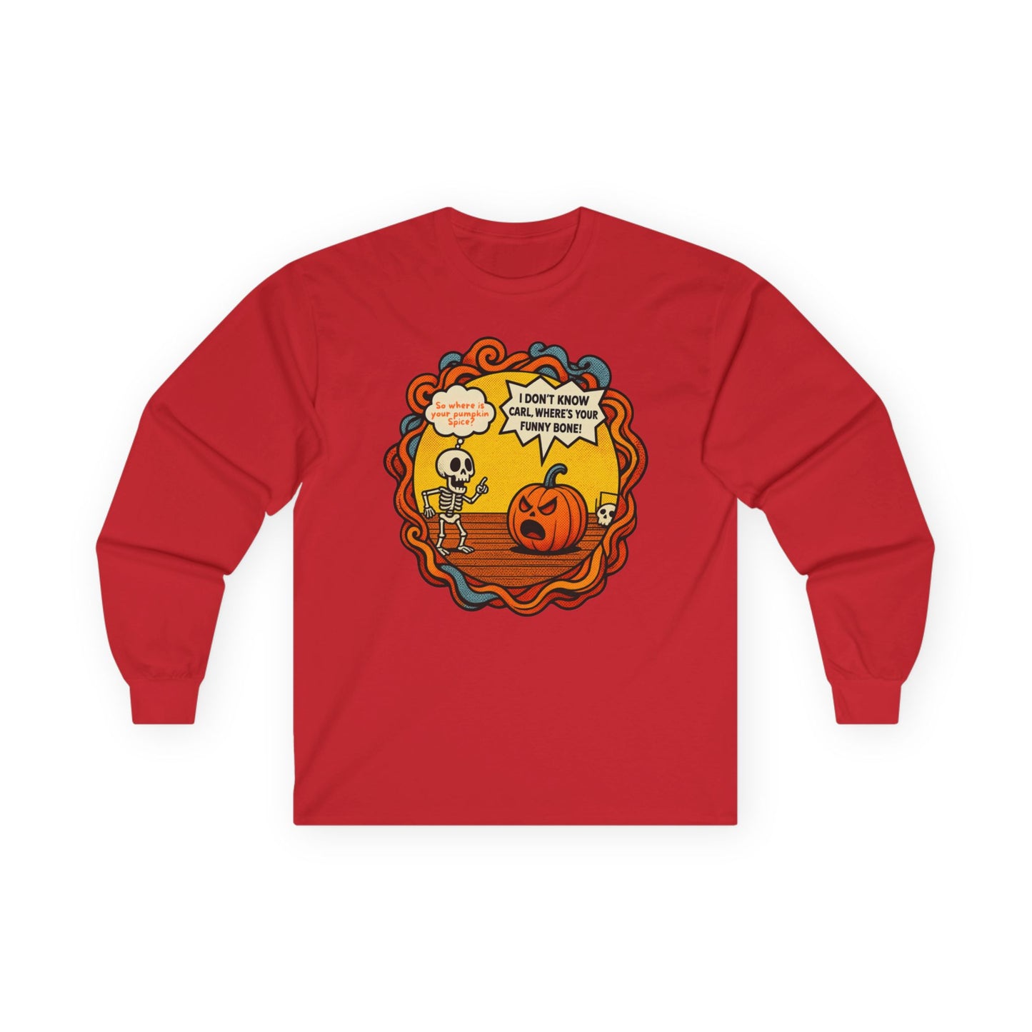 Pumpkin Spice vs Funny Bone Unisex Long Sleeve Shirt