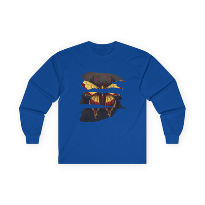 Moth - Red and Yellow  Unisex Long Sleeve Shirt