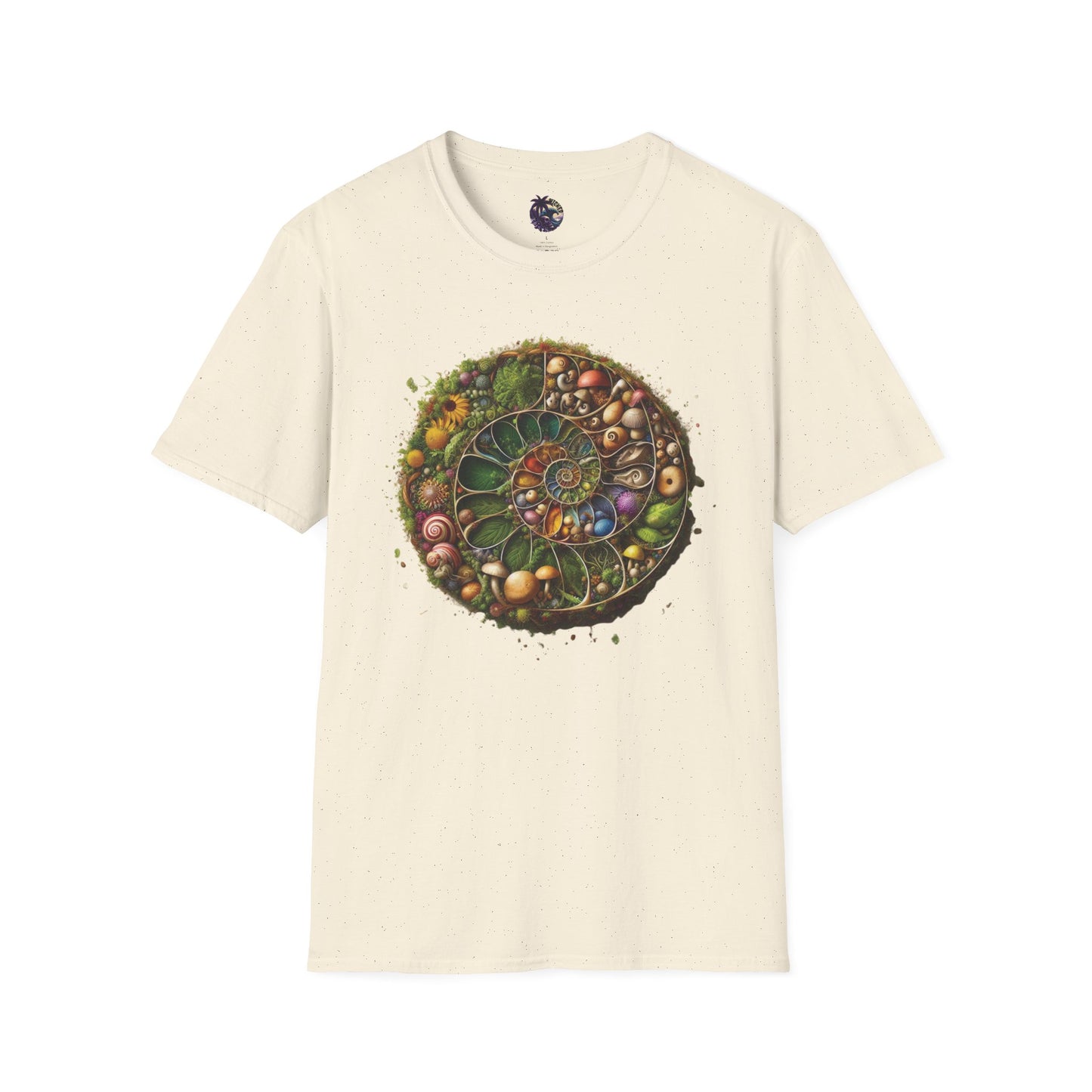 Floral Mushroom Spiral Unisex T-Shirt