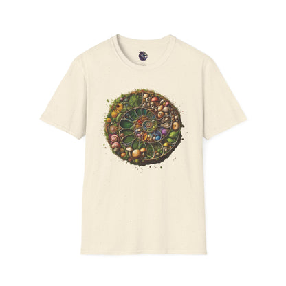 Floral Mushroom Spiral Unisex T-Shirt