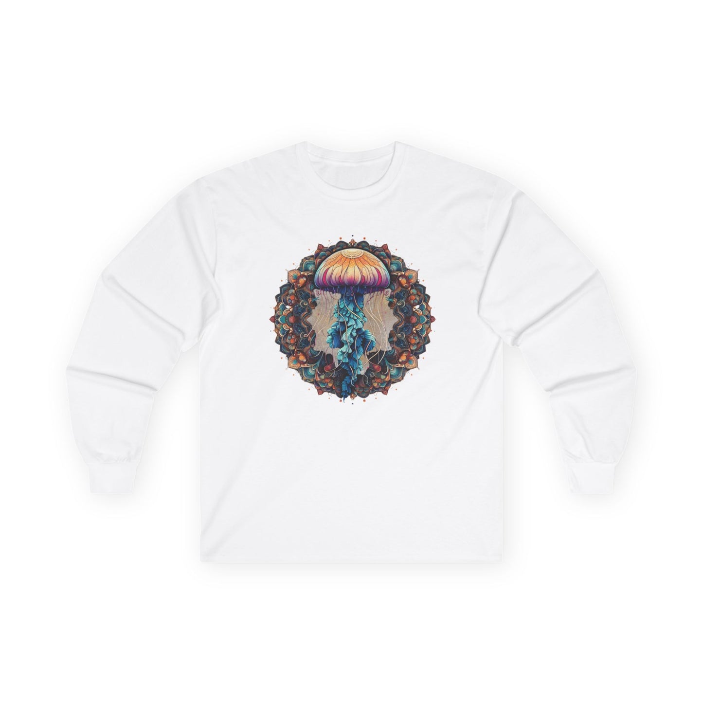 Jellyfish Mandala Unisex Long Sleeve Shirt
