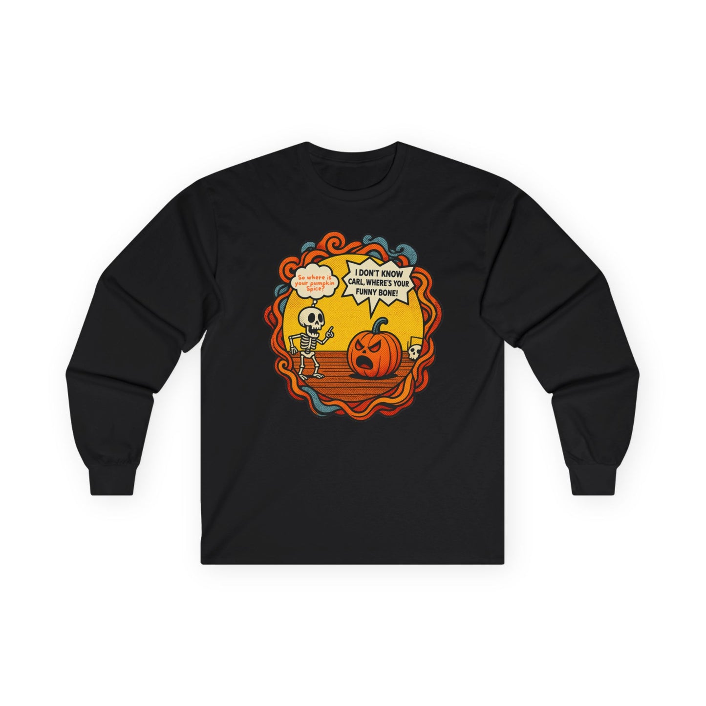 Pumpkin Spice vs Funny Bone Unisex Long Sleeve Shirt