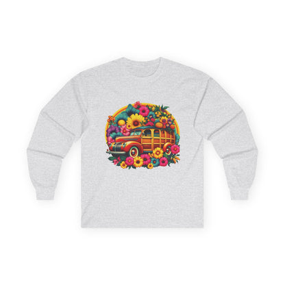 Retro Floral Woody Unisex Long Sleeve Shirt