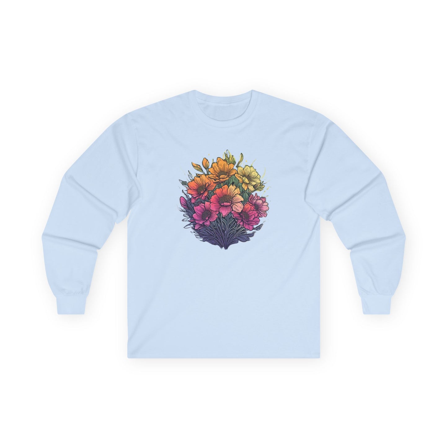 Summer Flowers Unisex Long Sleeve Shirt