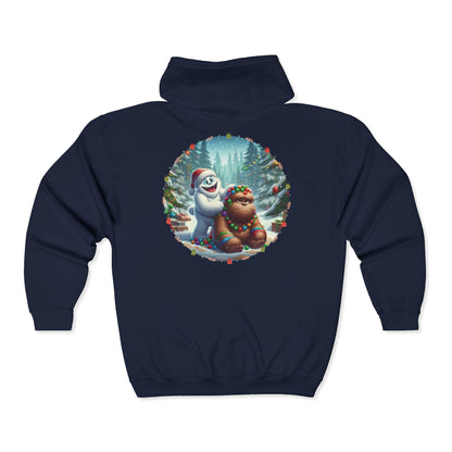 Christmas Buddies Unisex Zip-Up Hoodie