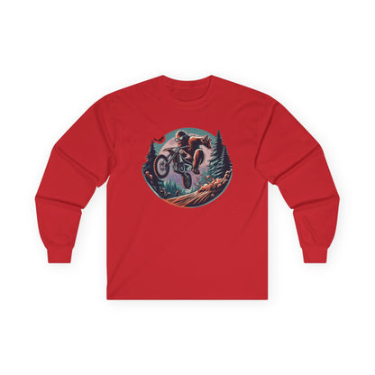 Sasquatch Dirt Bikin' Unisex Long Sleeve Shirt