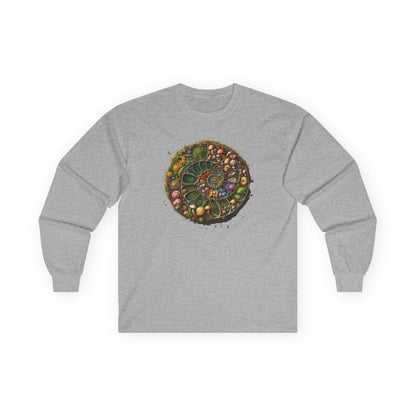 Floral Mushroom Spiral Unisex Long Sleeve Shirt