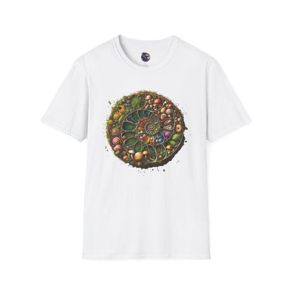 Floral Mushroom Spiral Unisex T-Shirt