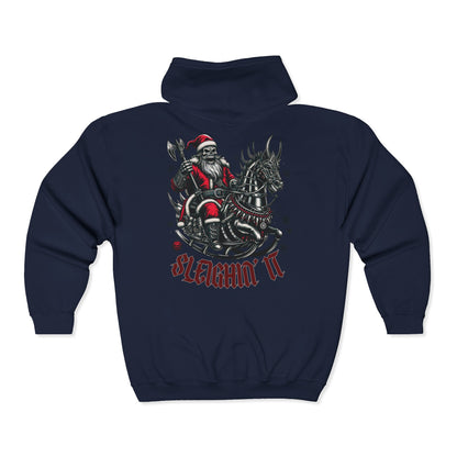 Goth Santa Unisex Zip-Up Hoodie