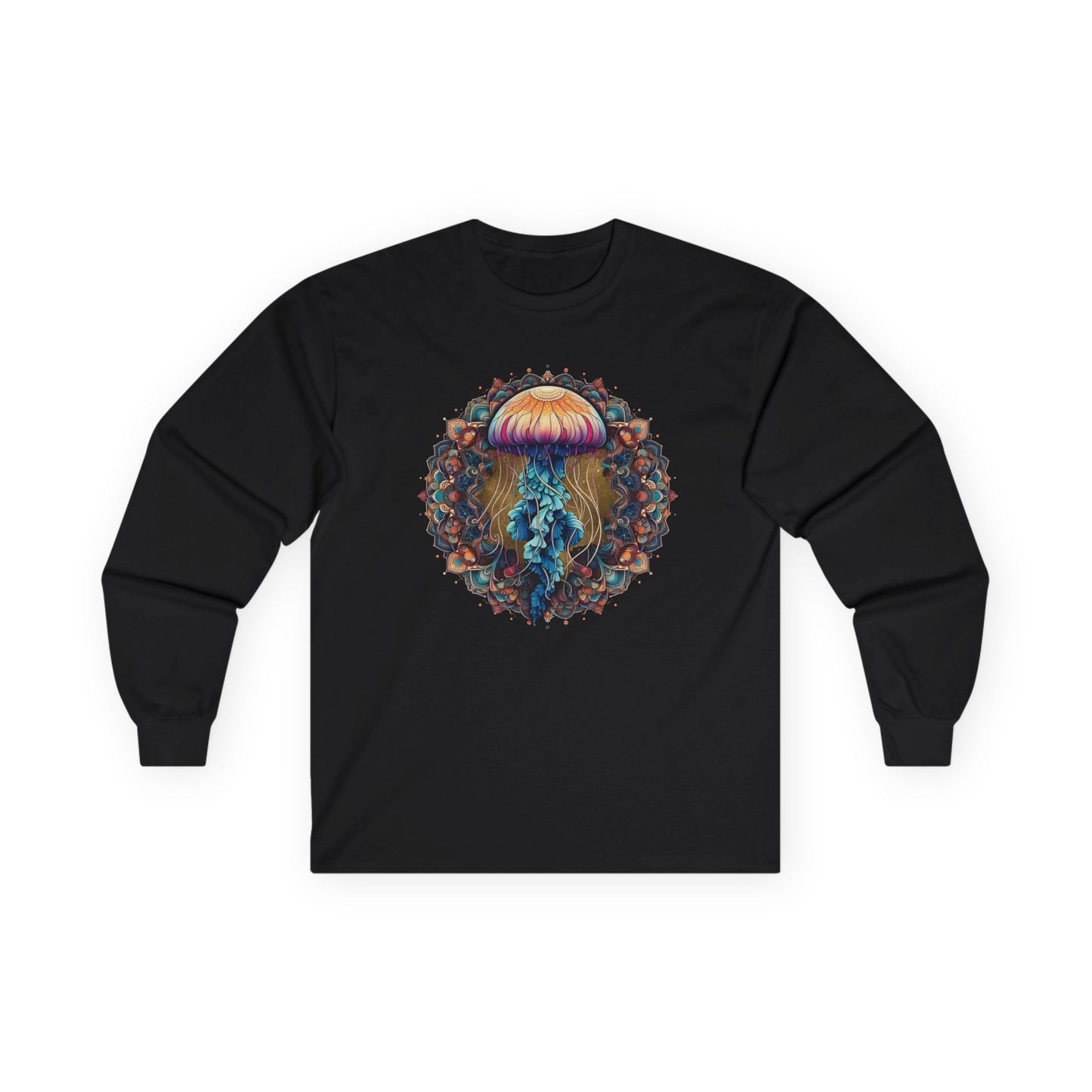 Jellyfish Mandala Unisex Long Sleeve Shirt
