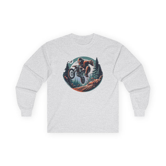 Sasquatch Dirt Bikin' Unisex Long Sleeve Shirt