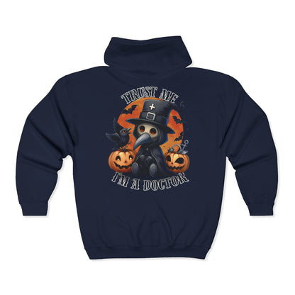 Plague Doctor Unisex Zip-Up Hoodie