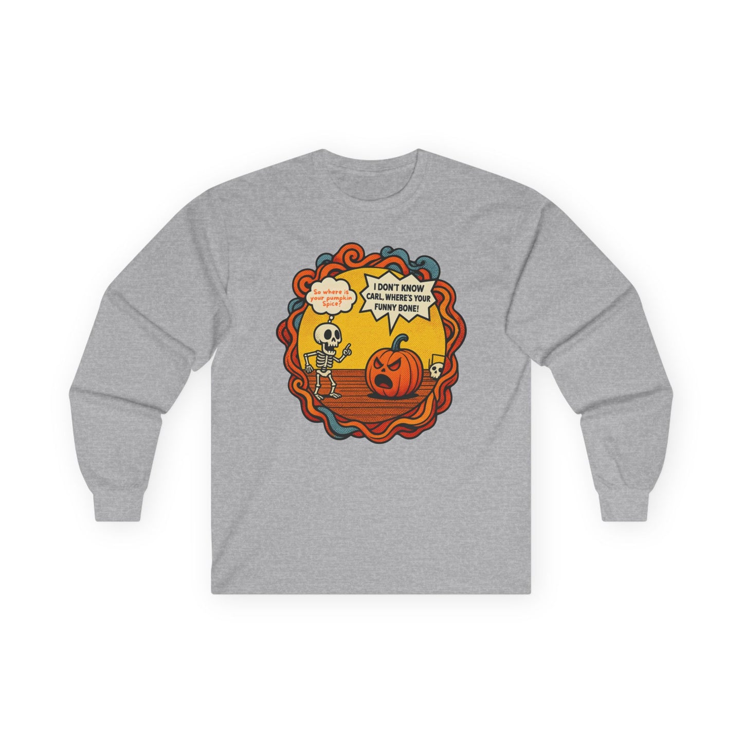 Pumpkin Spice vs Funny Bone Unisex Long Sleeve Shirt