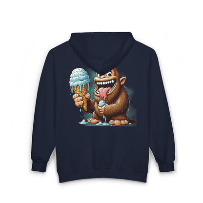 Sasquatch Ice Cream Unisex Zip-Up Hoodie