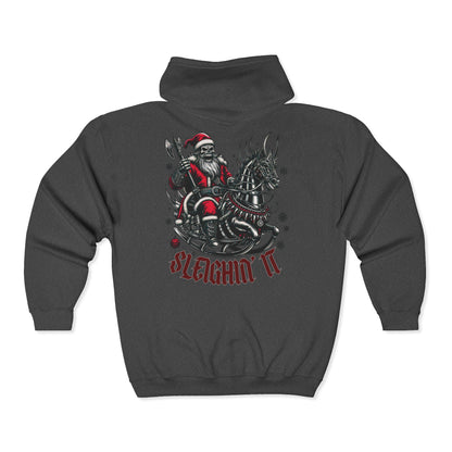 Goth Santa Unisex Zip-Up Hoodie