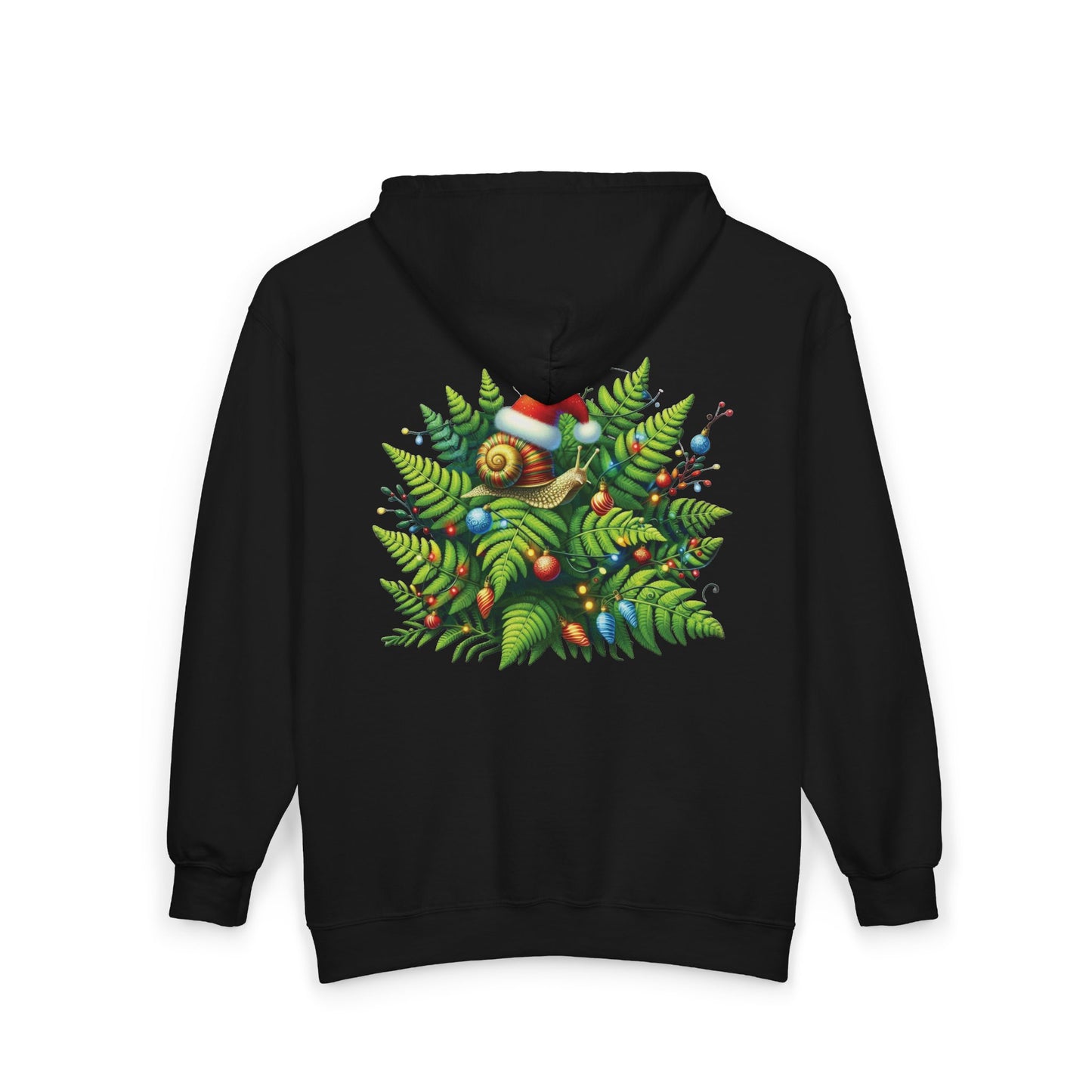 Holiday Snail Unisex Zip-Up Hoodie