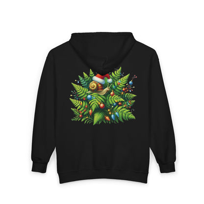 Holiday Snail Unisex Zip-Up Hoodie