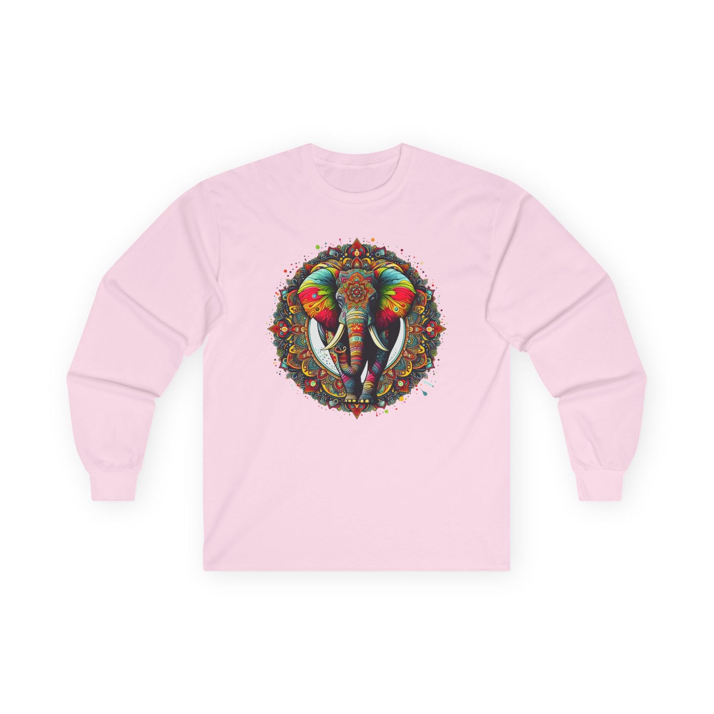 Elephant Mandala Unisex Long Sleeve Shirt