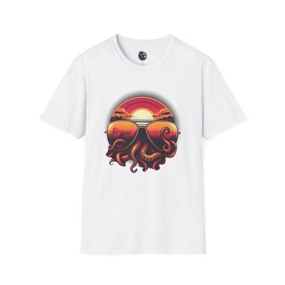 Aviator Sunglasses Sunset Tentacles Unisex T-Shirt