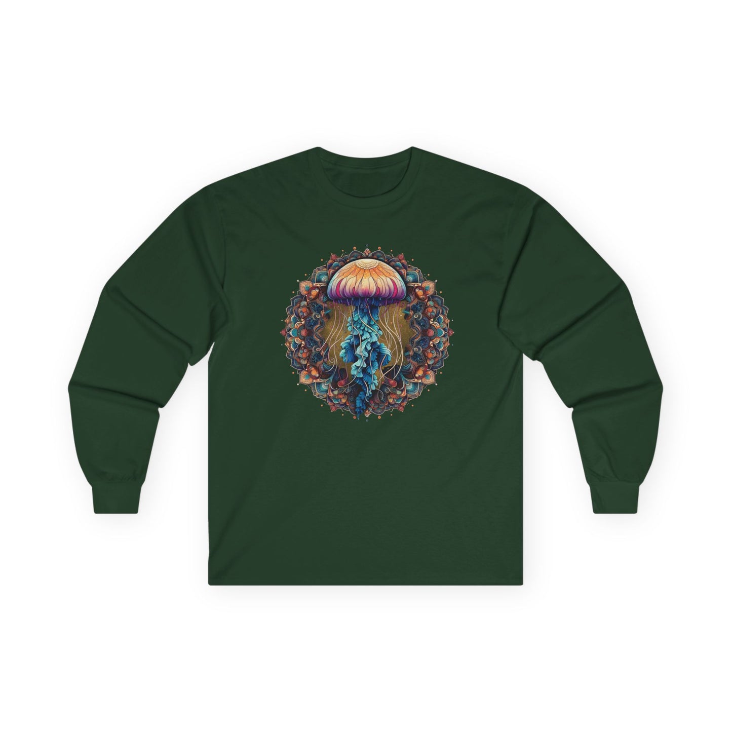 Jellyfish Mandala Unisex Long Sleeve Shirt