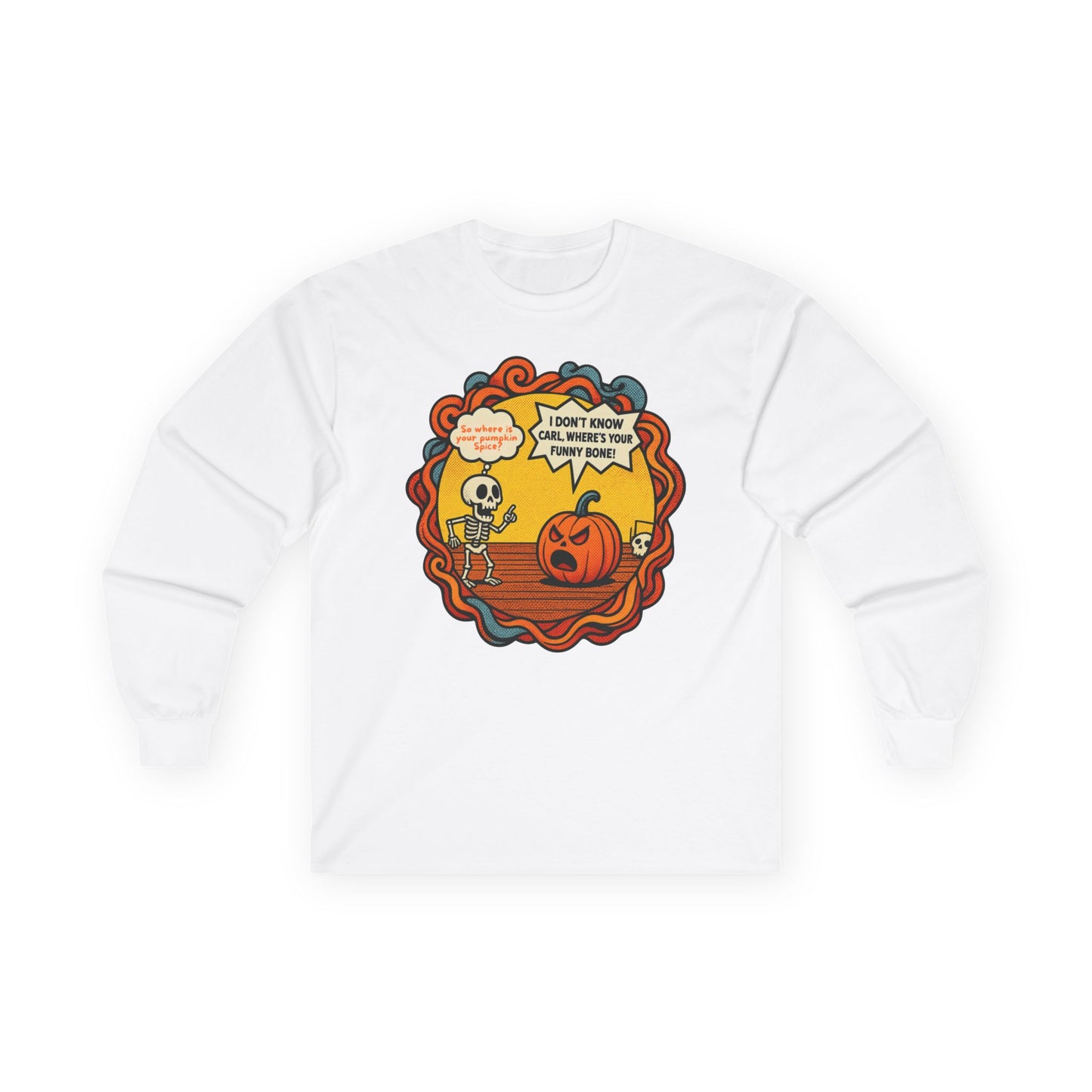 Pumpkin Spice vs Funny Bone Unisex Long Sleeve Shirt