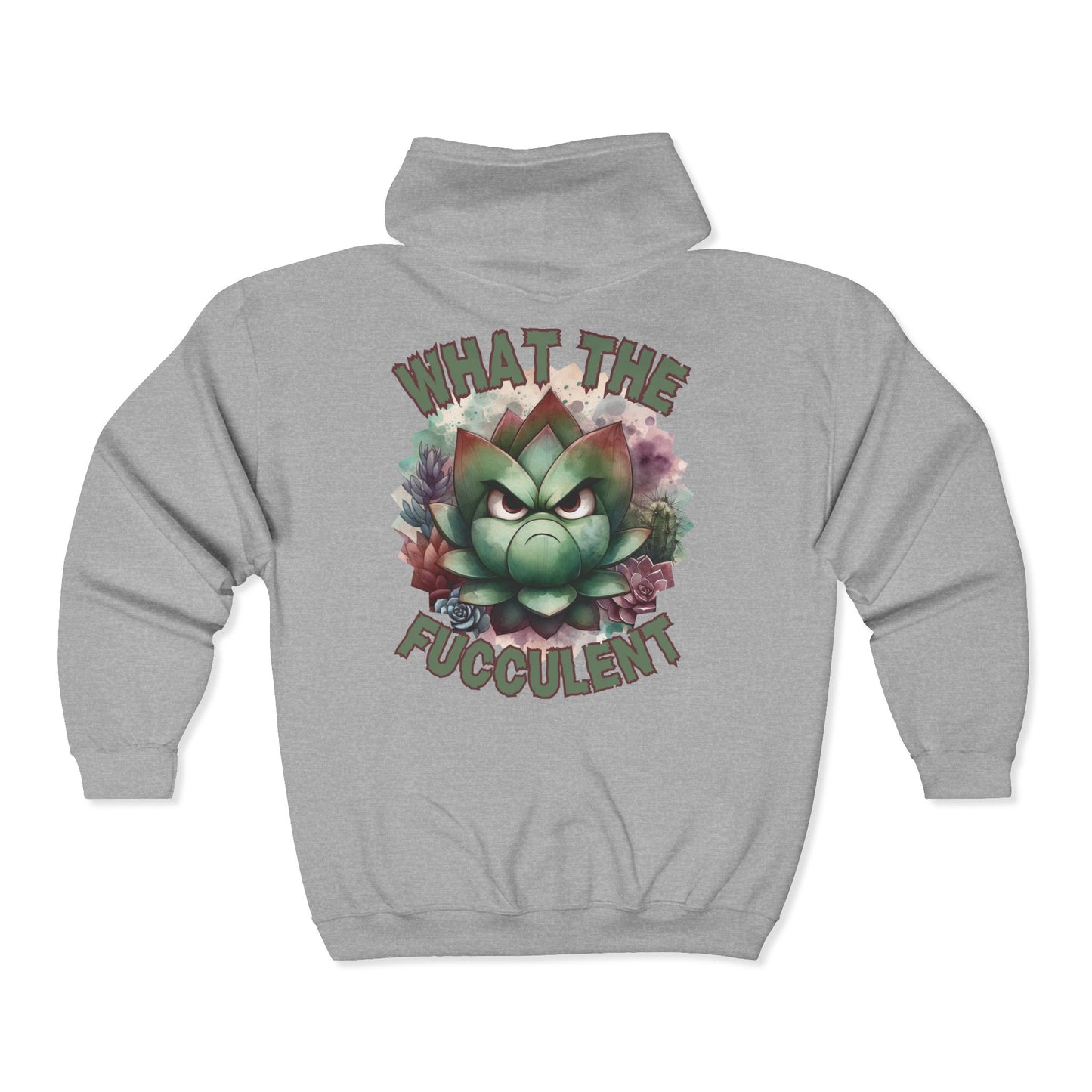 What the Fucculent Unisex Zip-Up Hoodie