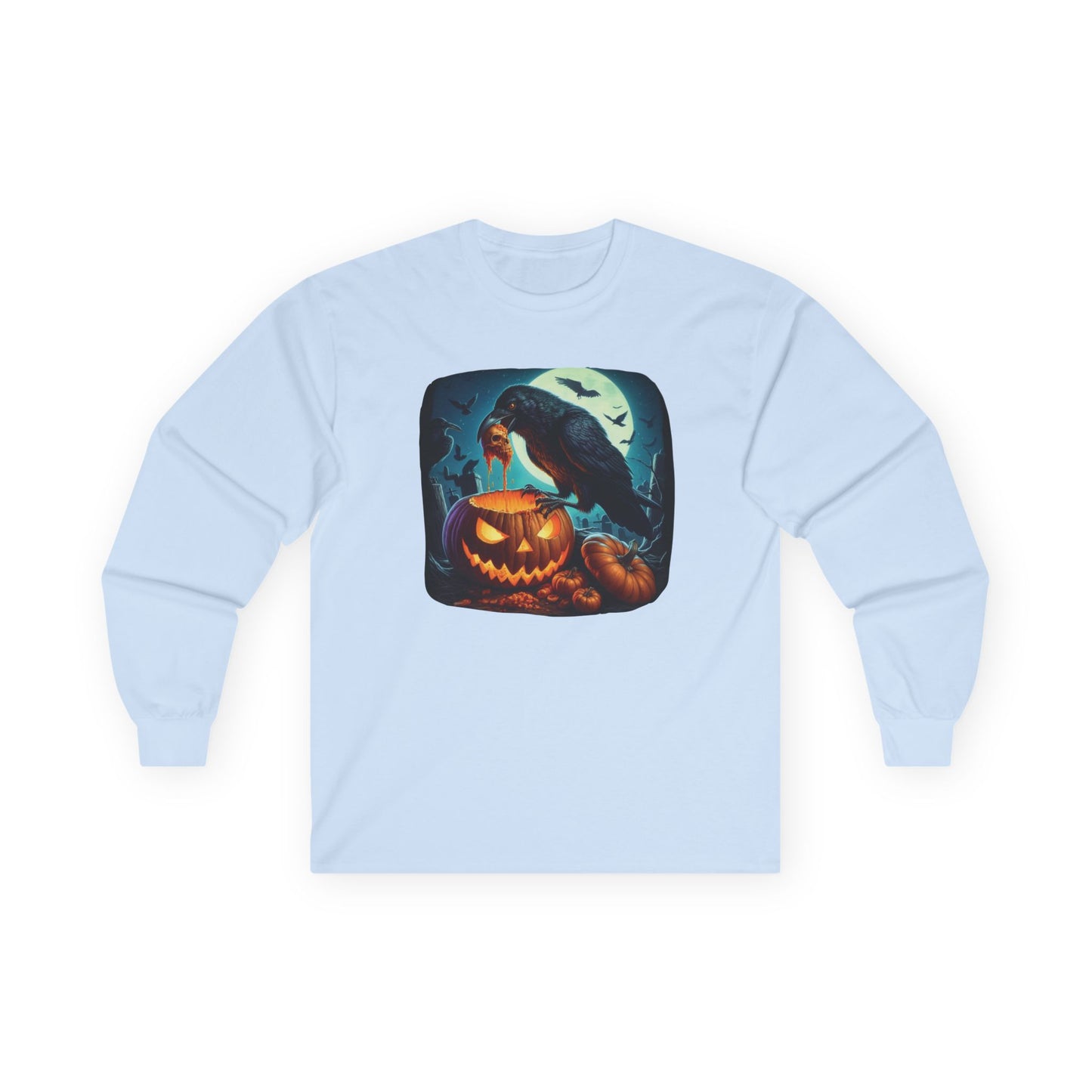 Raven Skull Unisex Long Sleeve Shirt