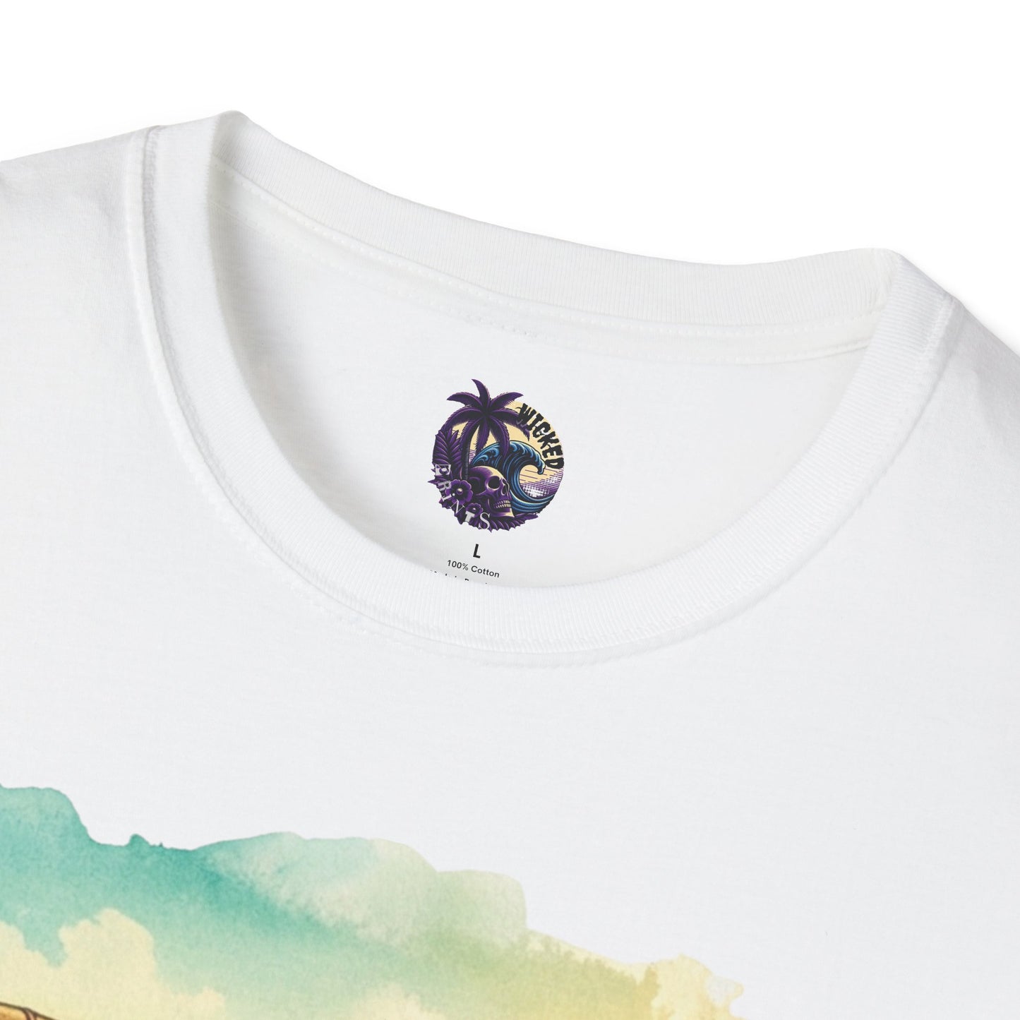 Surfer Girl & Woody Wagon Unisex T-Shirt
