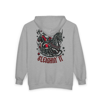 Goth Santa Unisex Zip-Up Hoodie