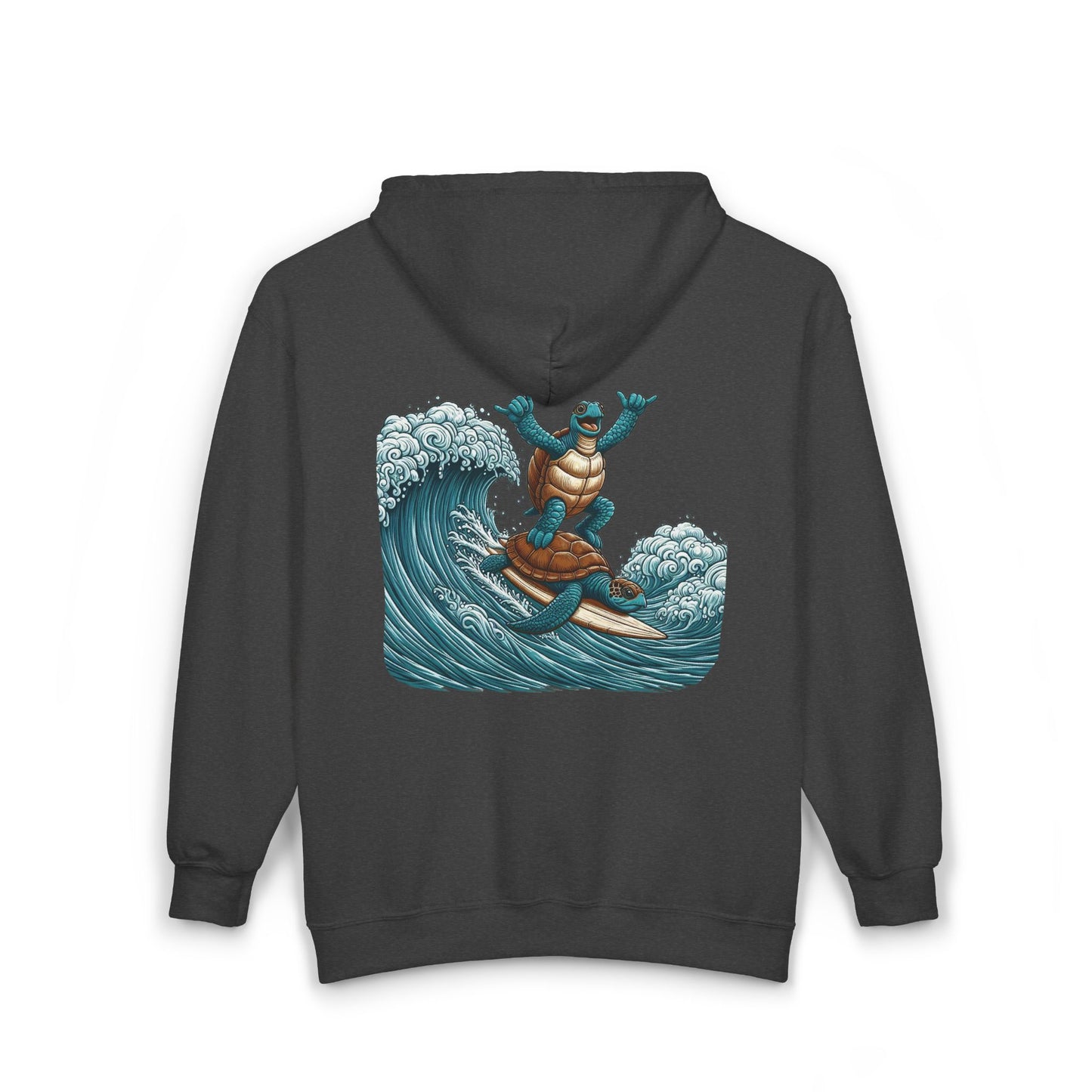 Surfing Sea Turtles Unisex Zip-Up Hoodie