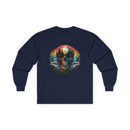 Rainbow Skull Softstyle Unisex Long Sleeve Shirt