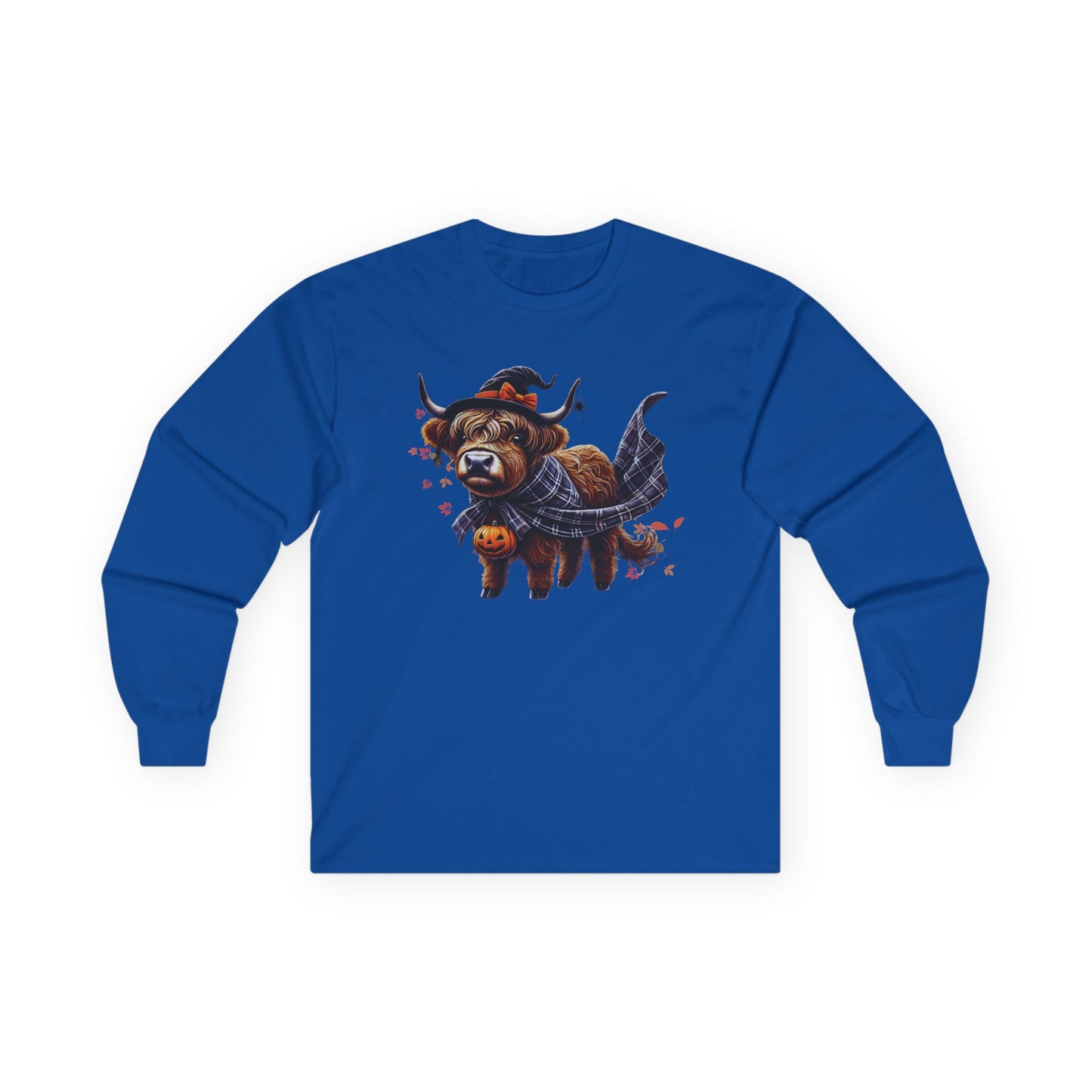 Highland Cow-oween Unisex Long Sleeve Shirt