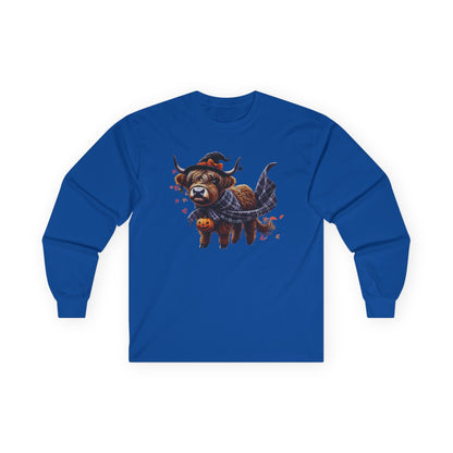 Highland Cow-oween Unisex Long Sleeve Shirt
