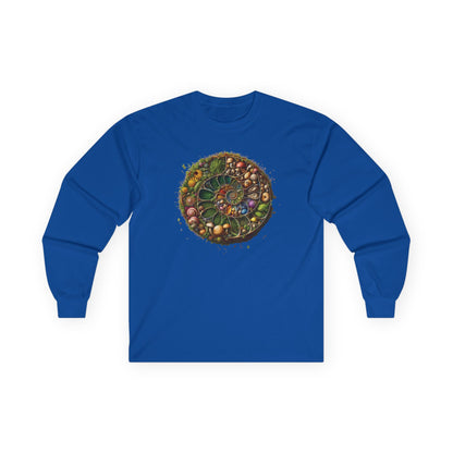 Floral Mushroom Spiral Unisex Long Sleeve Shirt